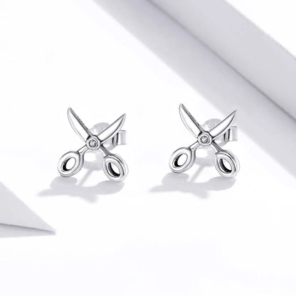 Sterling Silver Scissor Earrings